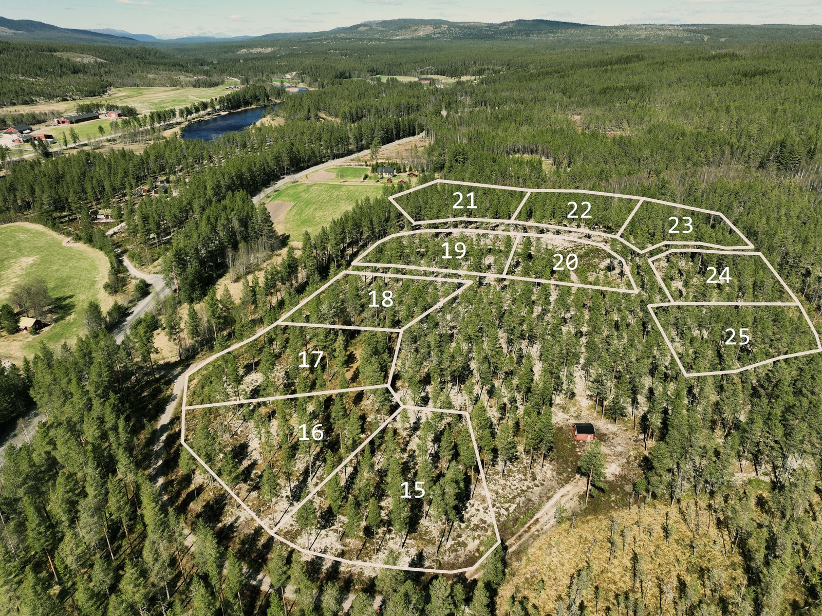 Tomte kart tomt 15-25 Galleribilde