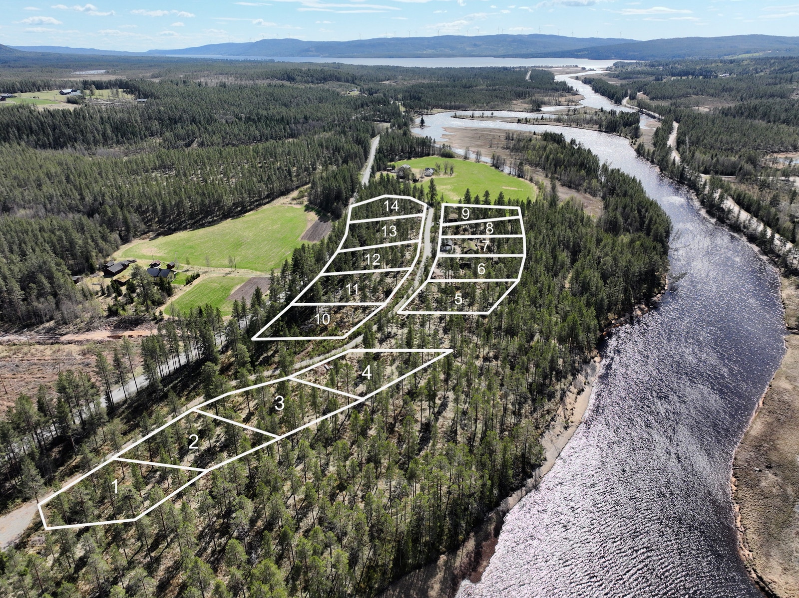 Tomte kart tomt 1-14 Galleribilde