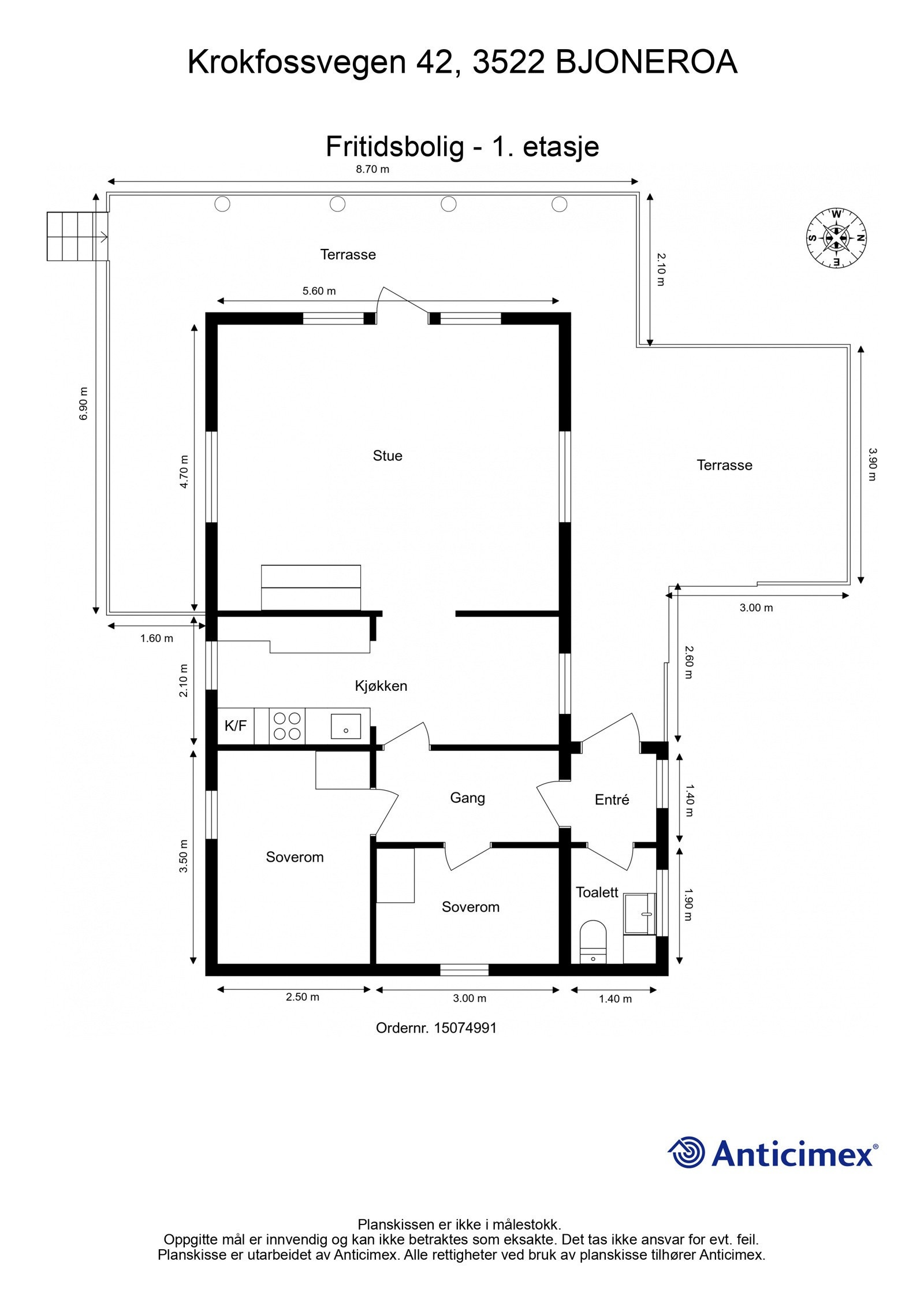 Målbar plantegning. Galleribilde