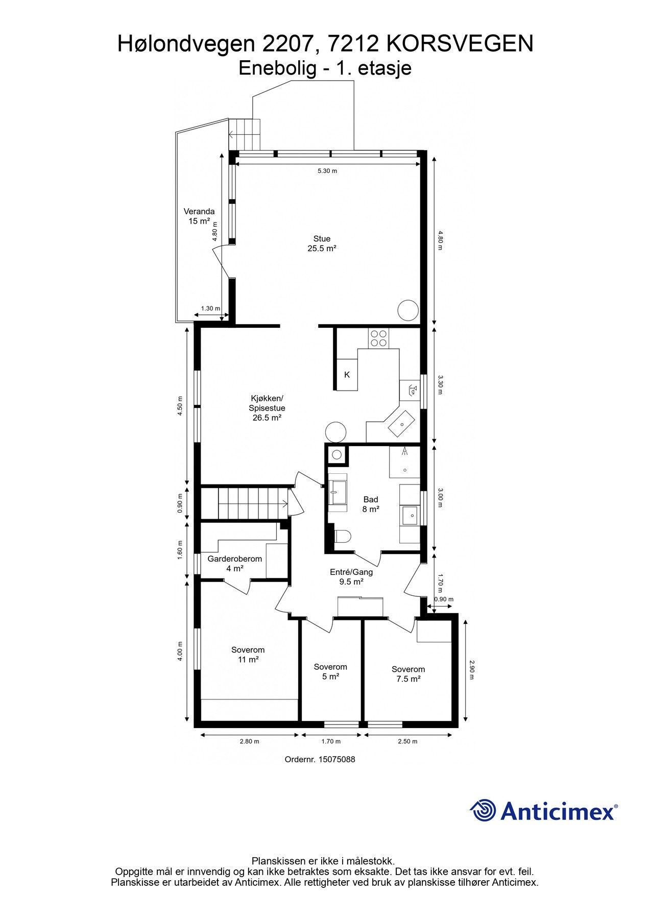 Plantegning - 1. etasje Galleribilde