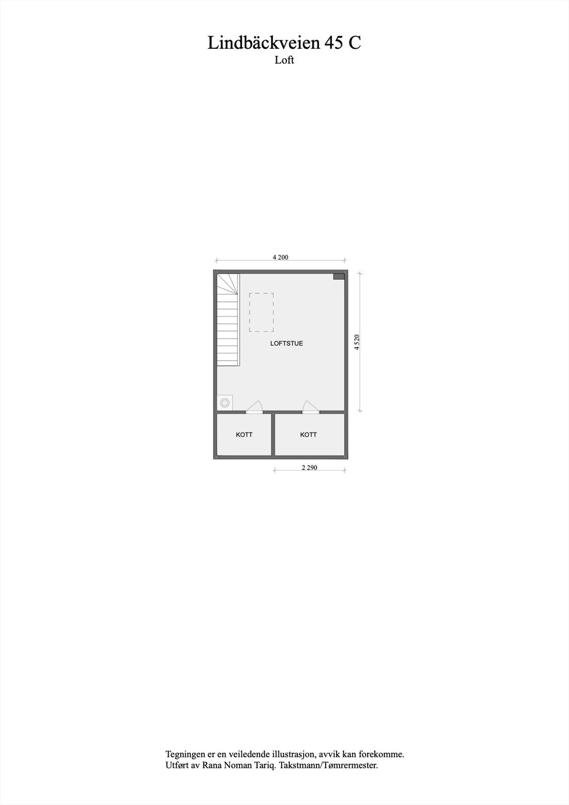 Plantegning loft Galleribilde