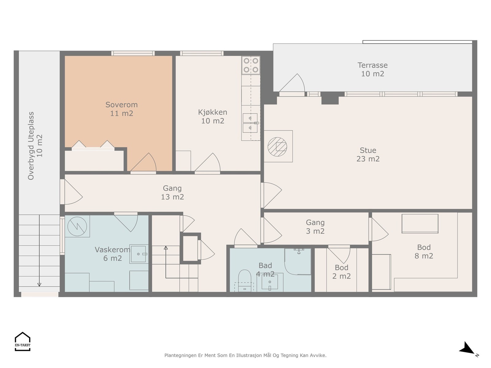 Plantegning underetasje Galleribilde