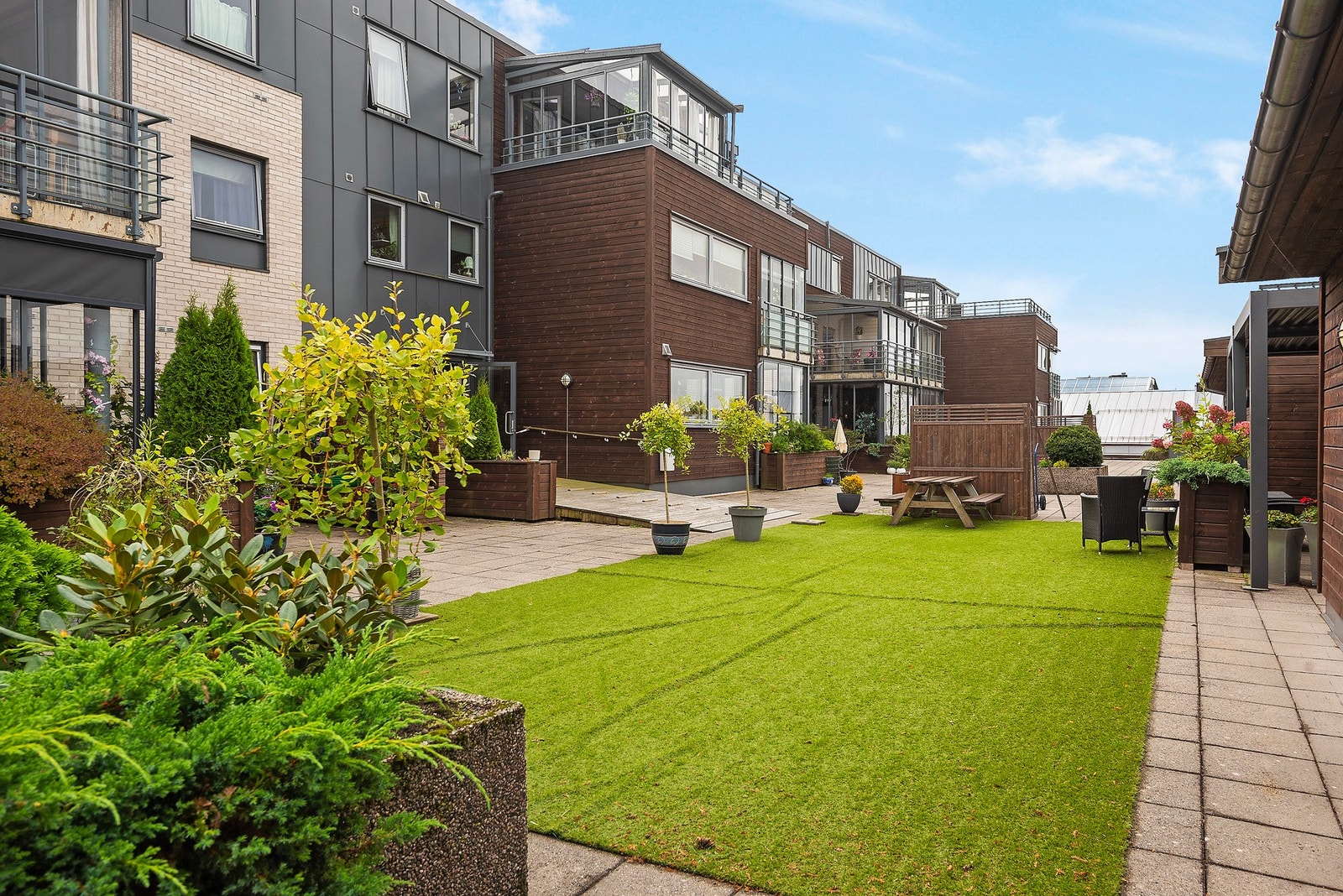 Her koser både store og små seg Galleribilde