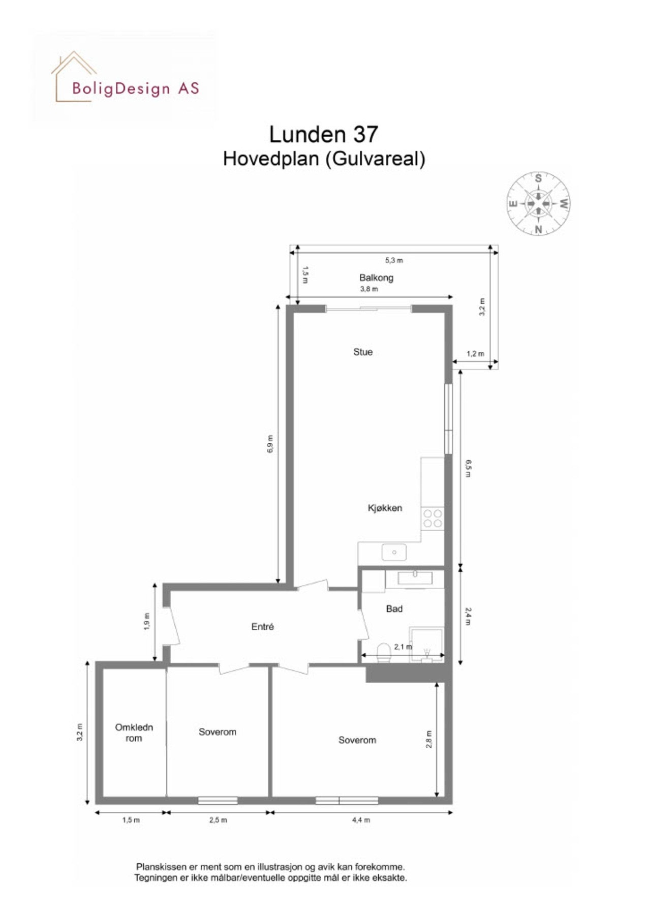 Planskisse - avvik kan forekomme Galleribilde