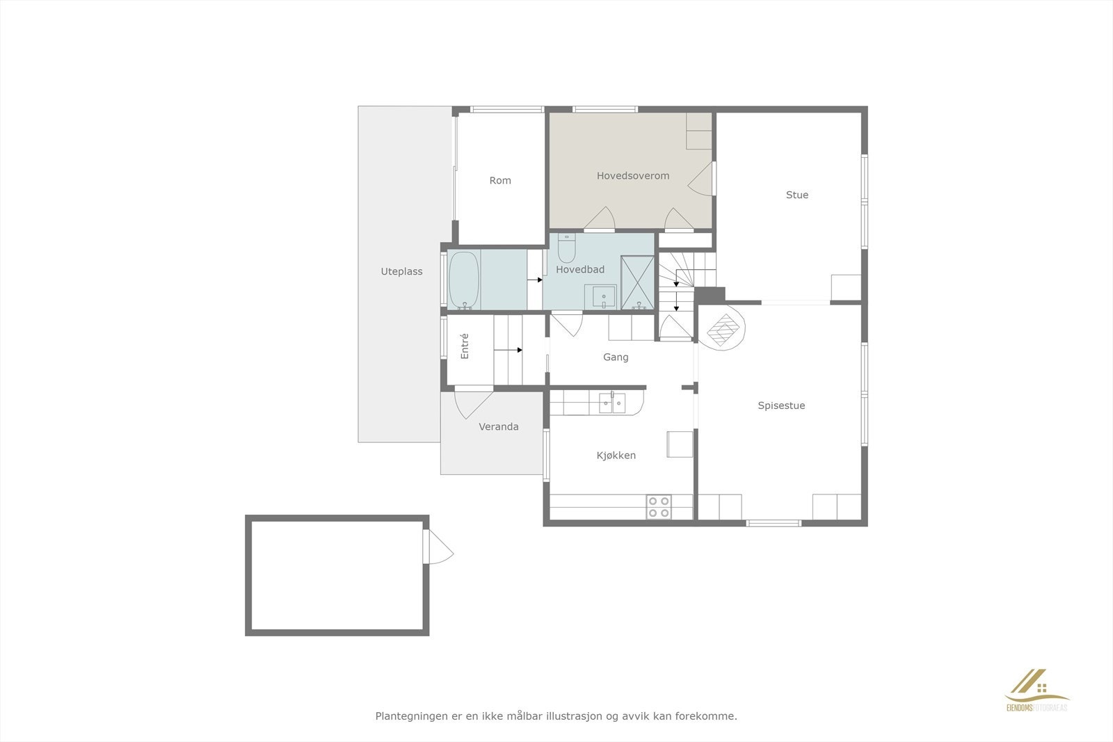 Plantegning 1.etasje. Galleribilde