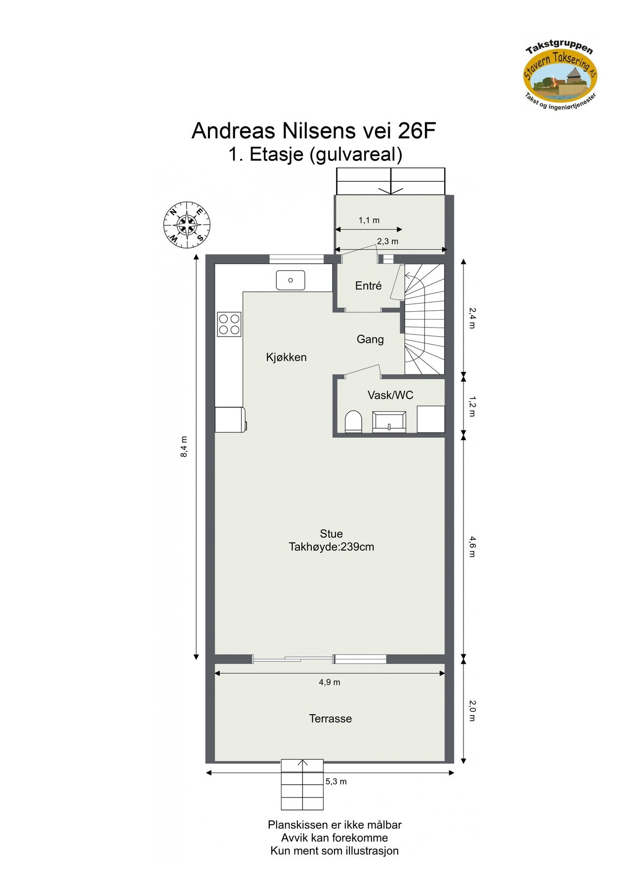Plantegning 1.etg Galleribilde