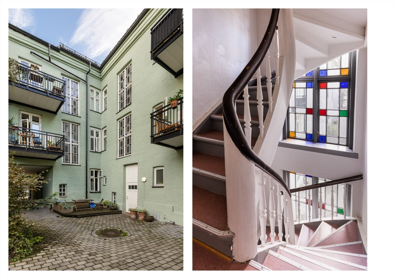Bygården er velholdt med klassiske detaljer, og har et pent opparbeidet portrom. Galleribilde