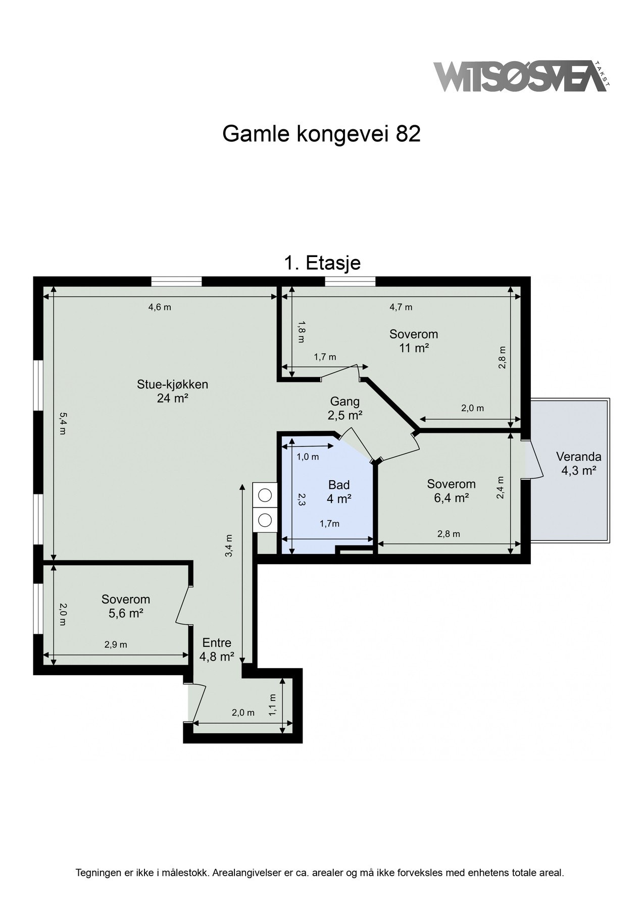 Gjør deg kjent med romfordelingen. Galleribilde