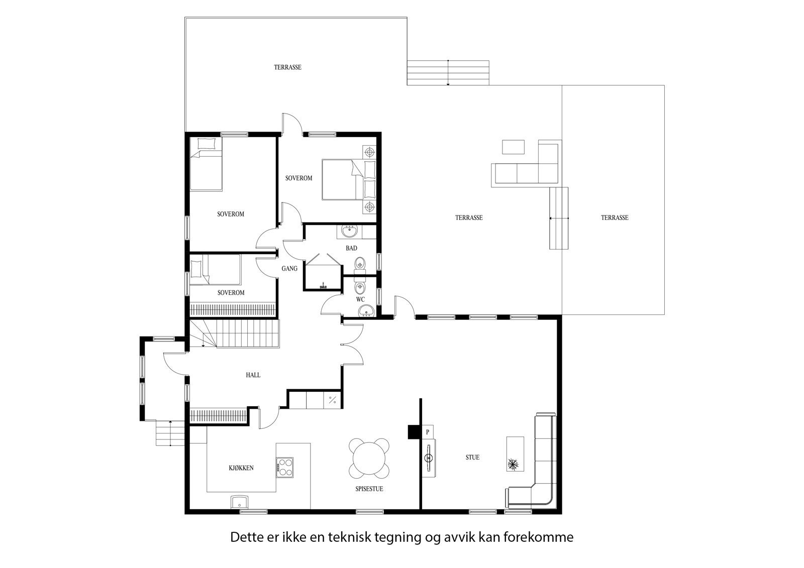 Plantegning 1. etasje Galleribilde