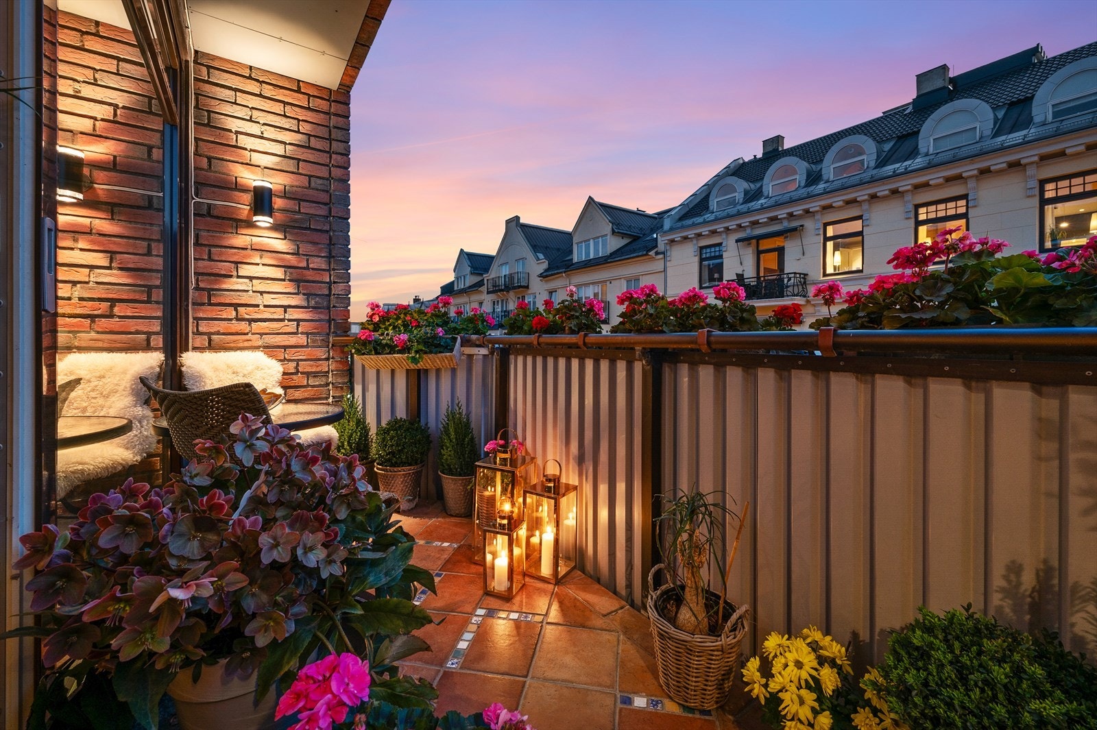 Nordvest vendt balkong på 5 kvm. Galleribilde