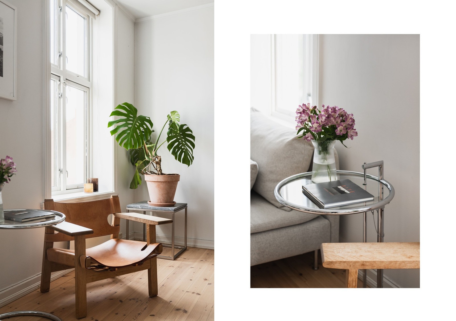 Store krysspostvinduer slipper inn rikelig med naturlig lys til leiligheten. Galleribilde
