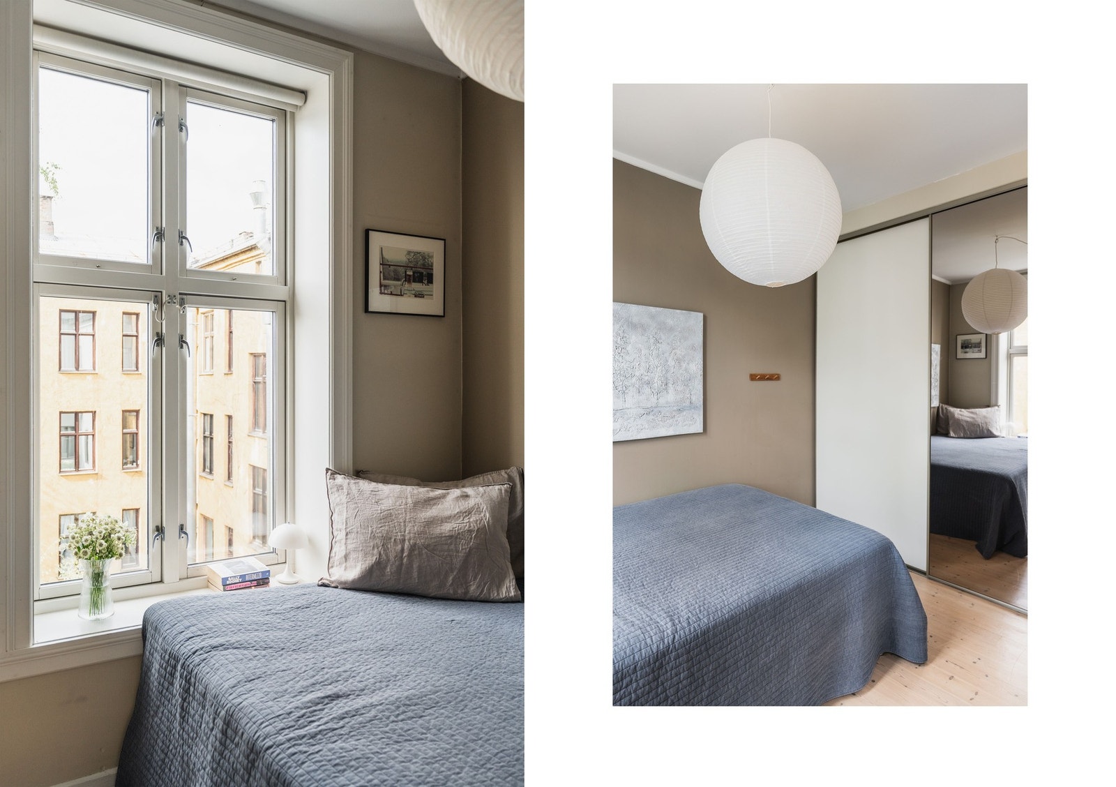 Soverommet har mye oppbevaring i en plassbygd skyvedørsgarderobe. Galleribilde