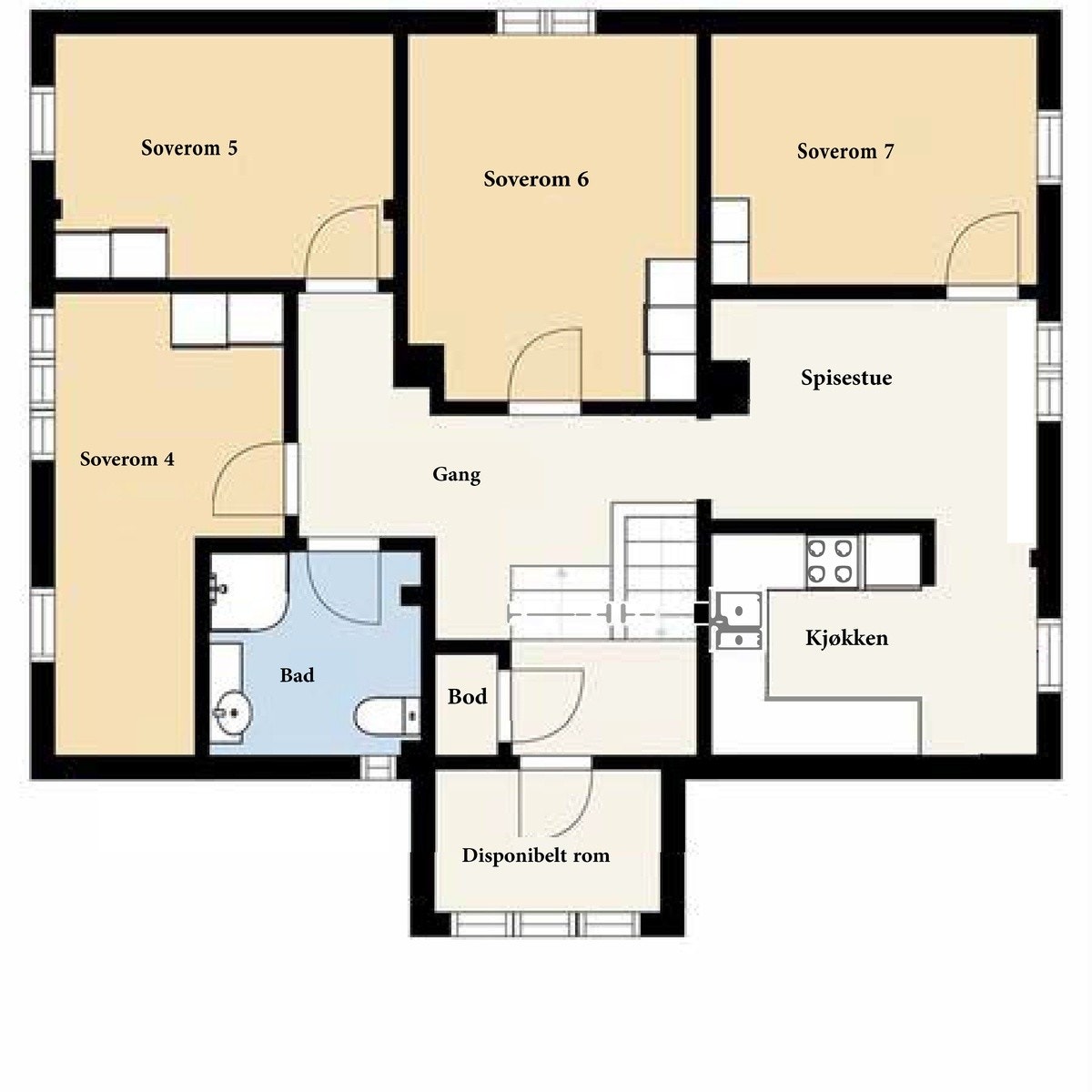 Plantegning 2 etg. Galleribilde