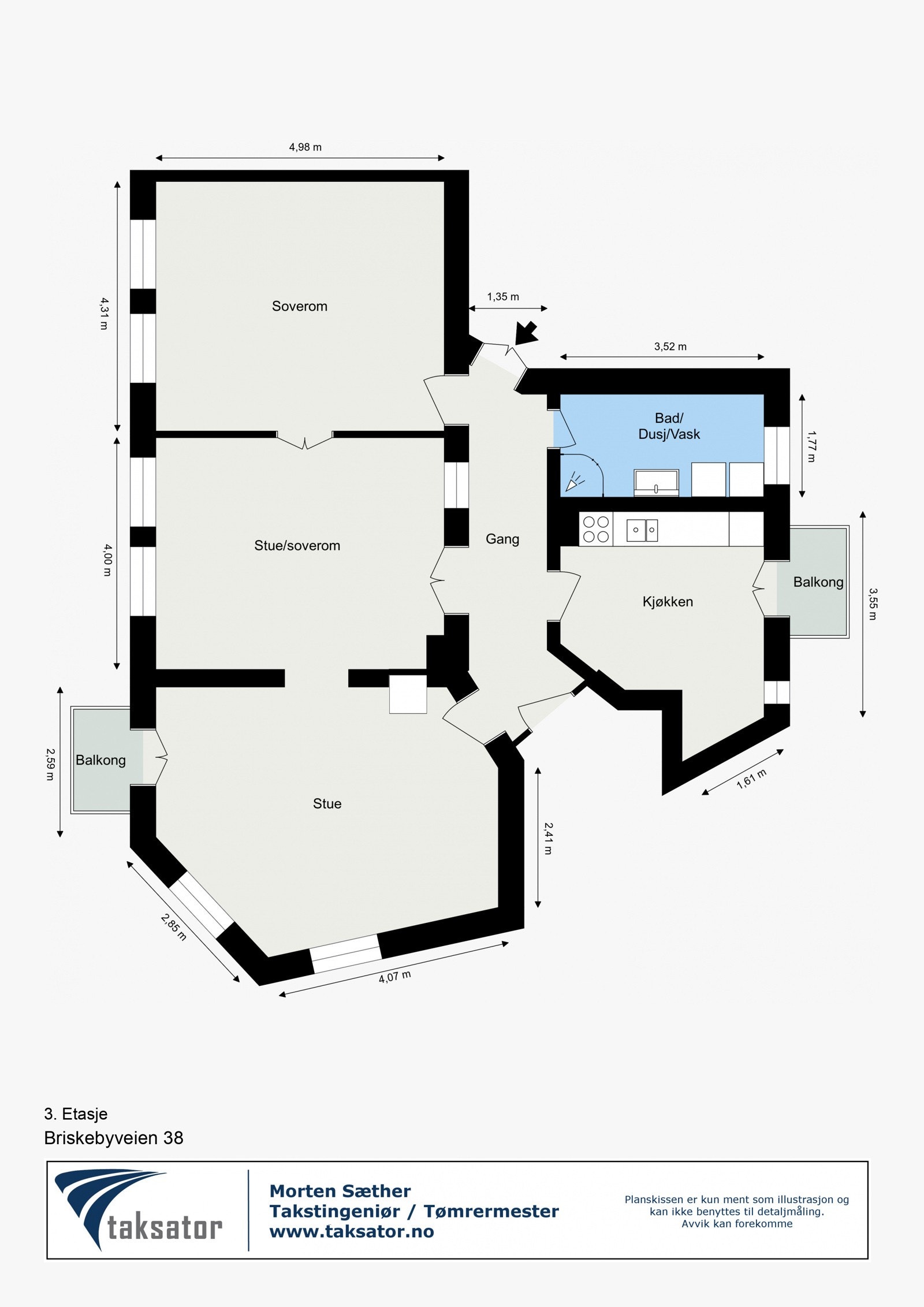 Plantegning av Briskebyveien 38 Galleribilde
