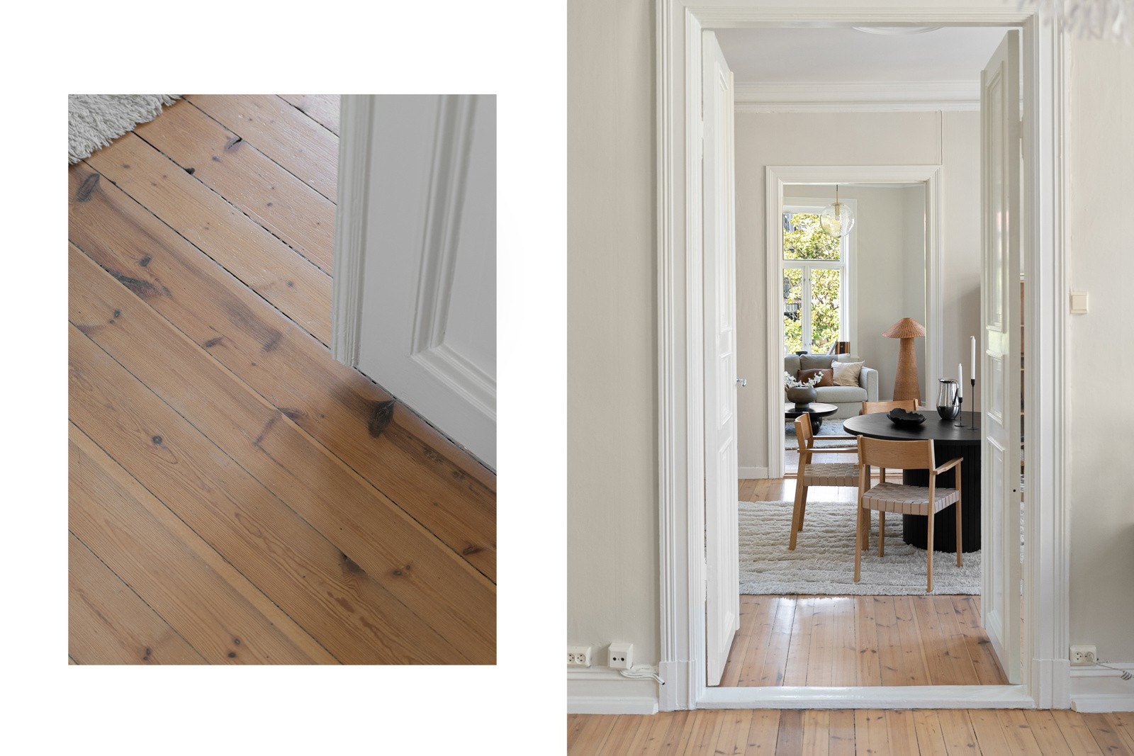 Flotte tregulv er gjennomgående i leiligheten Galleribilde