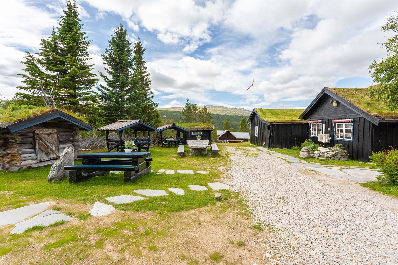 Flott uteområde. Galleribilde