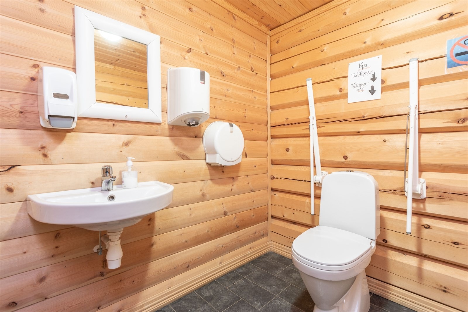 Dametoalett/handicaptoalett med utvendig adkomst. Galleribilde