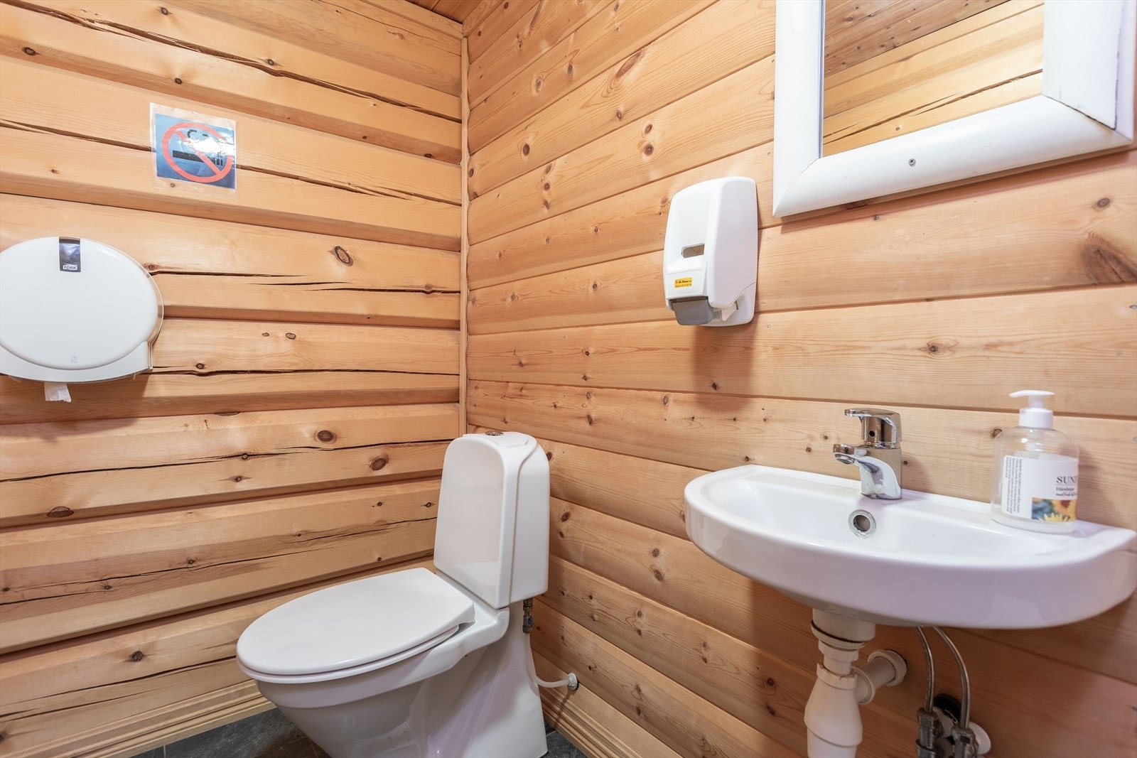 Herretoalett med utvendig adkomst. Galleribilde