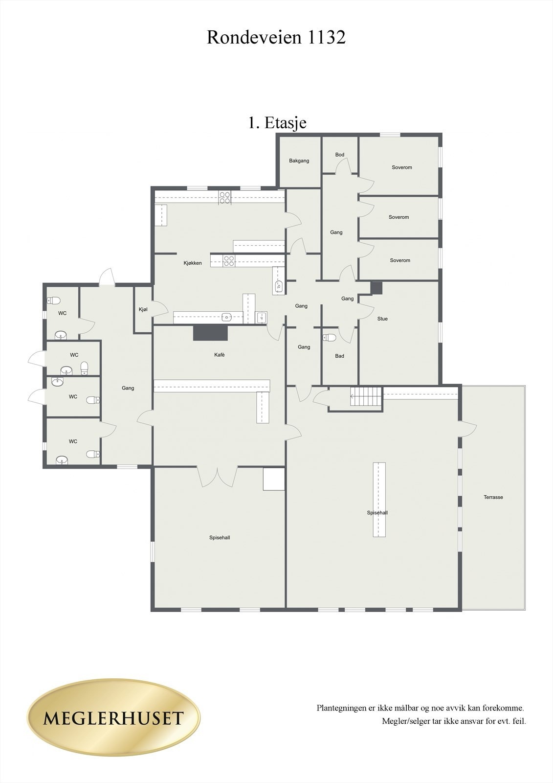 Plantegning 1.etasje 2D. Galleribilde