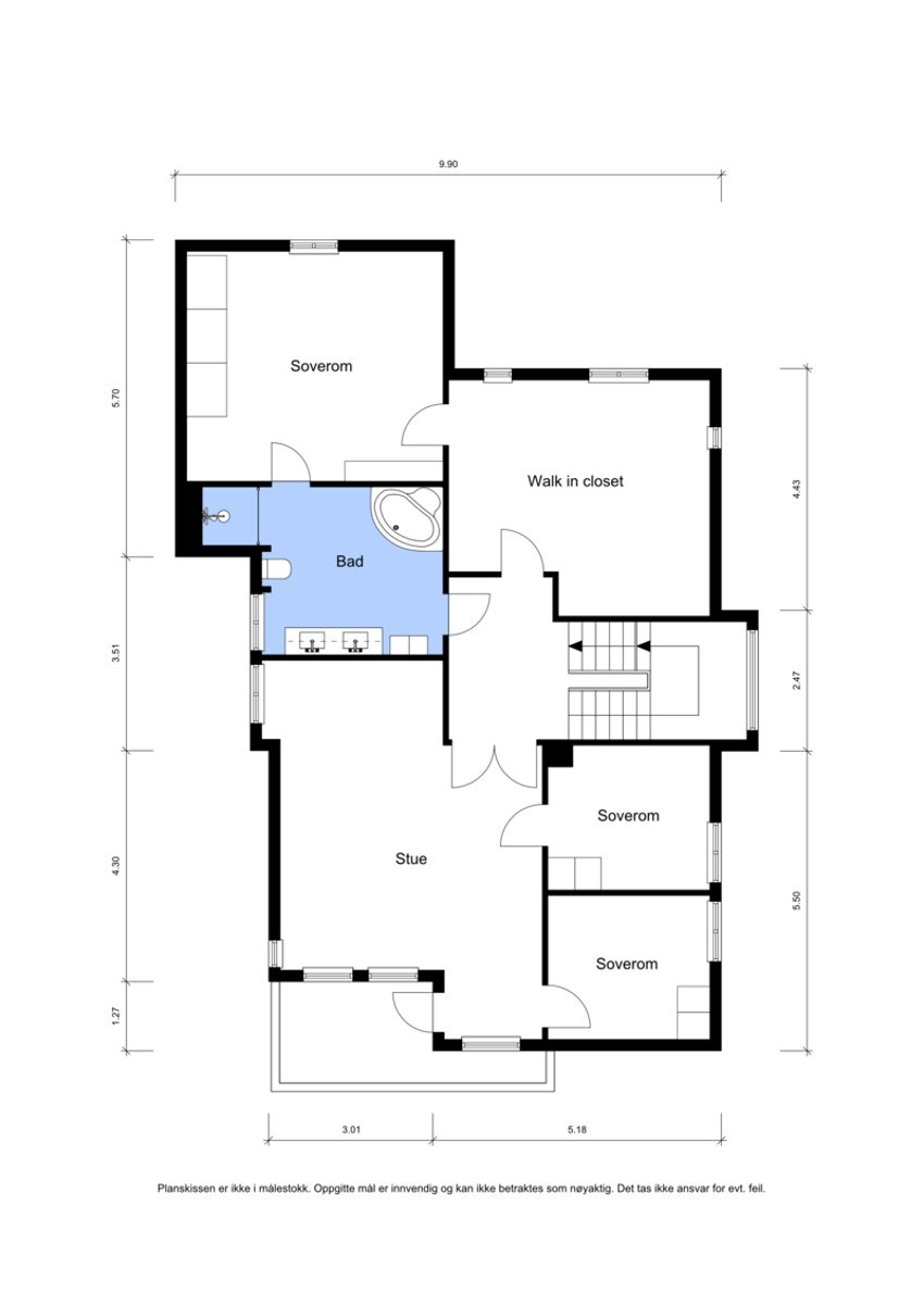 Plantegning 2 etasje Galleribilde