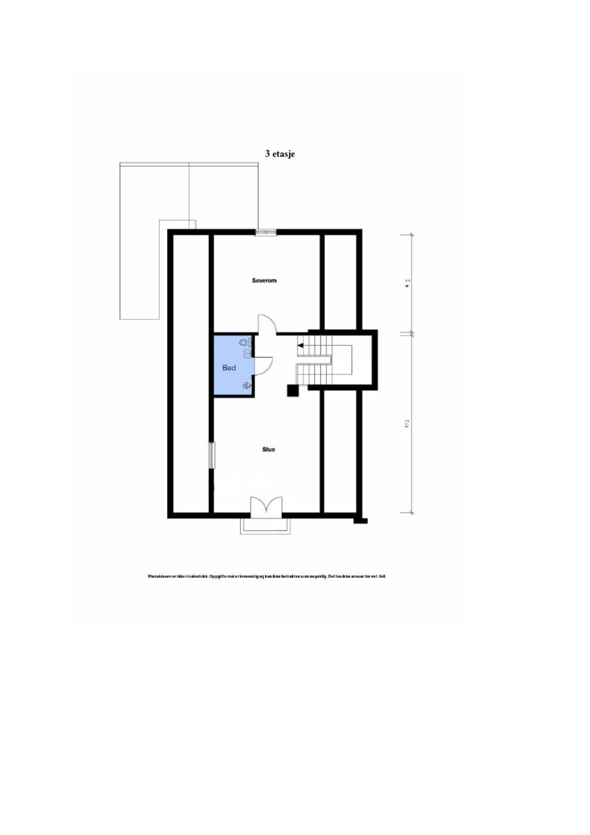 Plantegning loftetasje Galleribilde