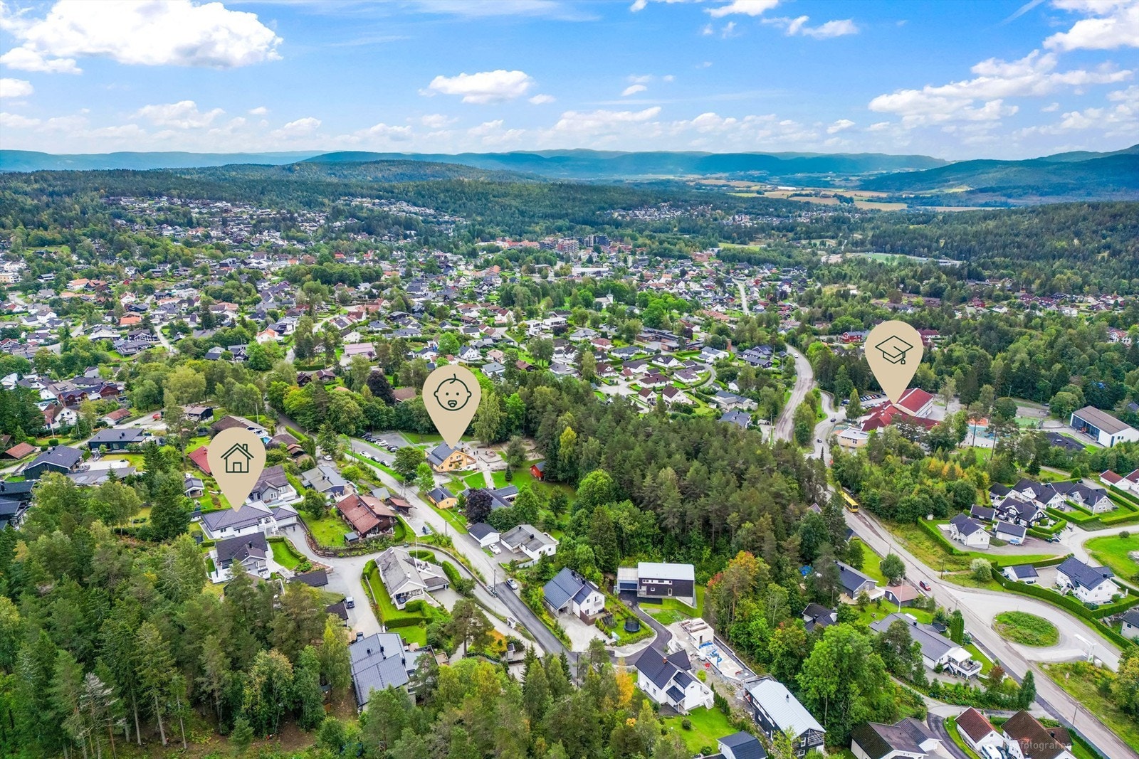 Eiendommen ligger godt til på attraktive Konnerud i stille og rolige omgivelser Galleribilde