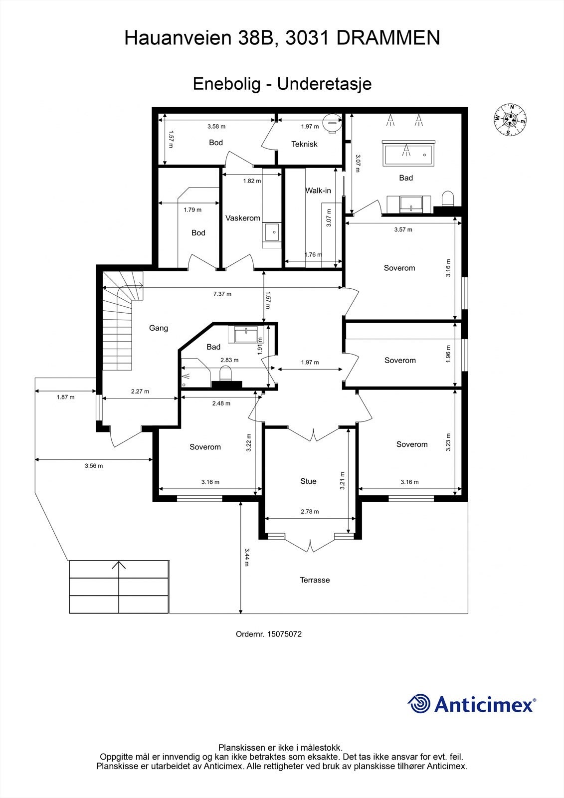 Plantegning - Underetasje Galleribilde