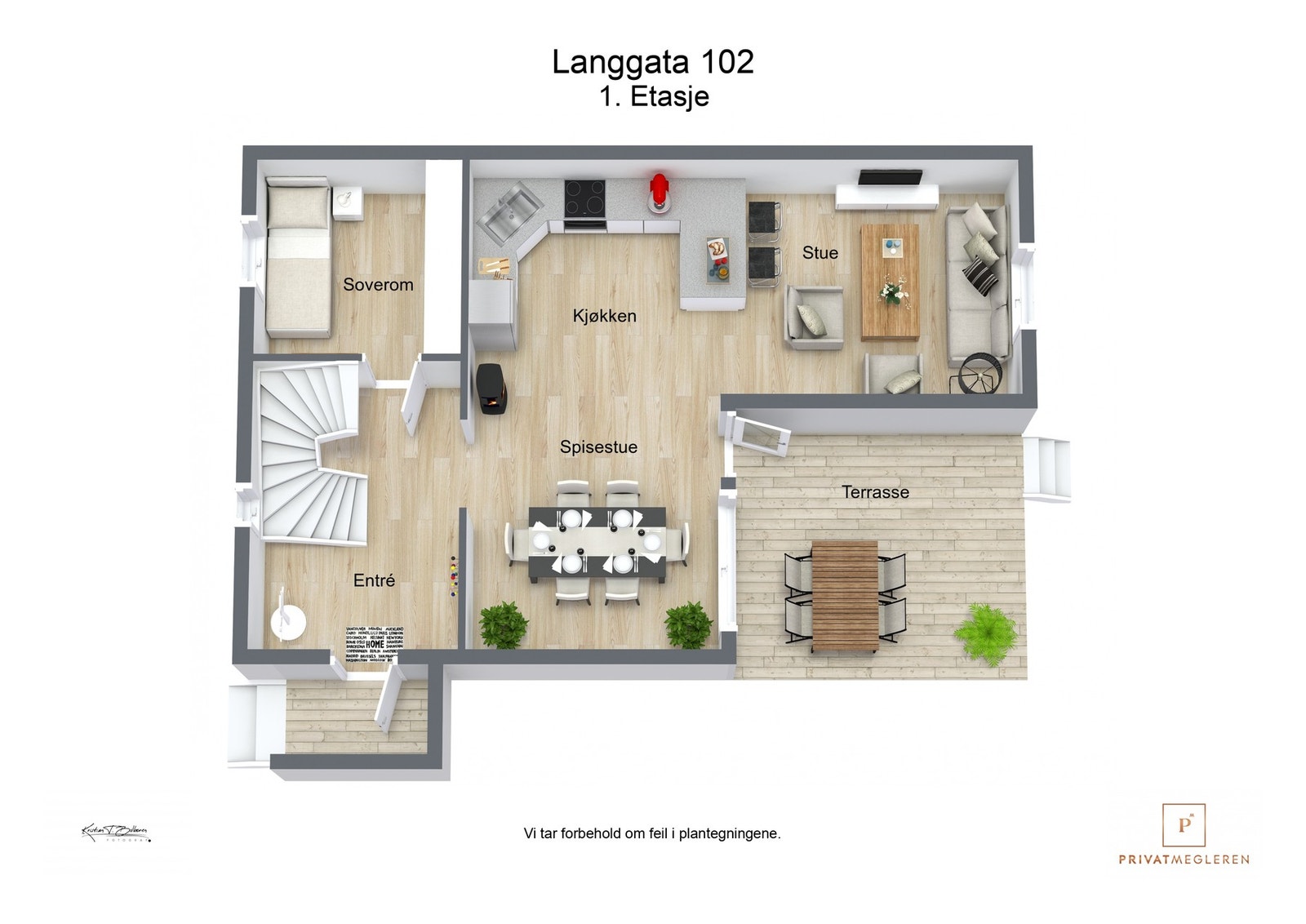 Plantegning 1. etasje Galleribilde