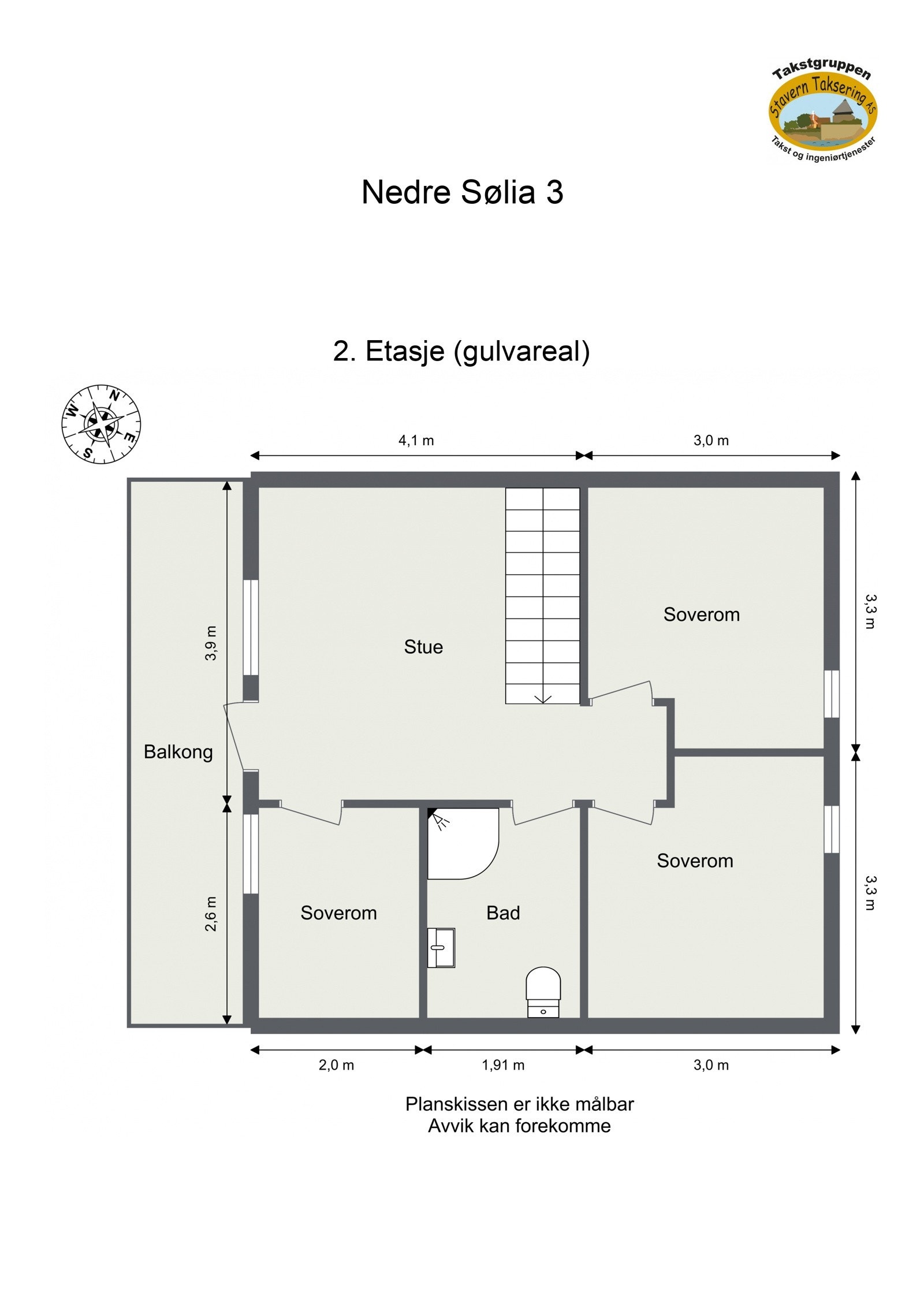 Plantegning lofts etasje. Galleribilde