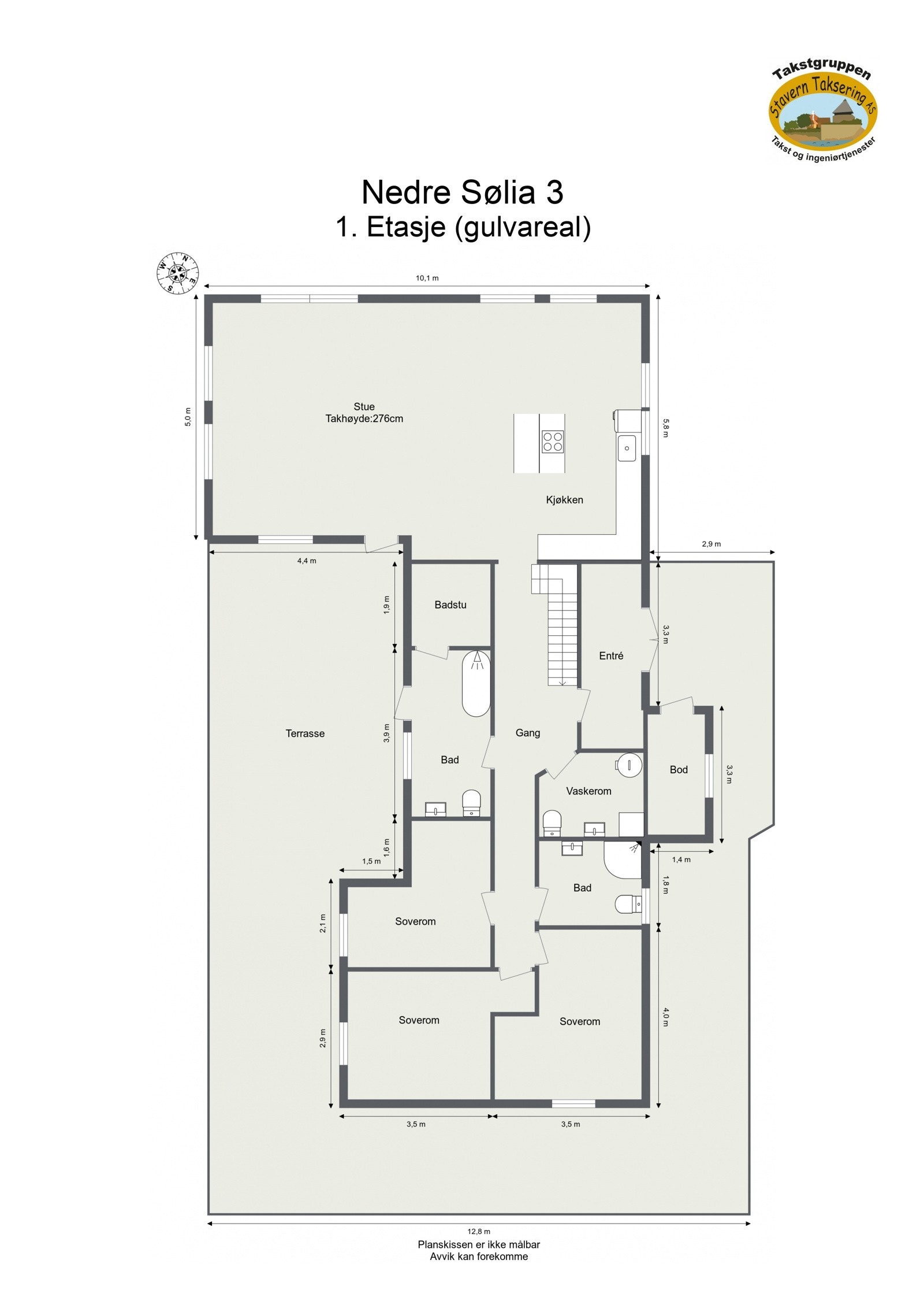 Plantegning 1. etasje Galleribilde