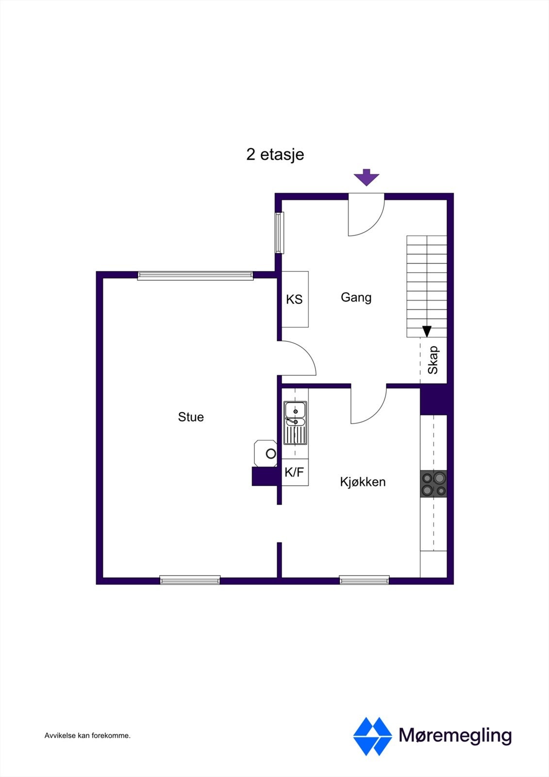 Plantegning 1. etasje nr 21 - 2D Galleribilde