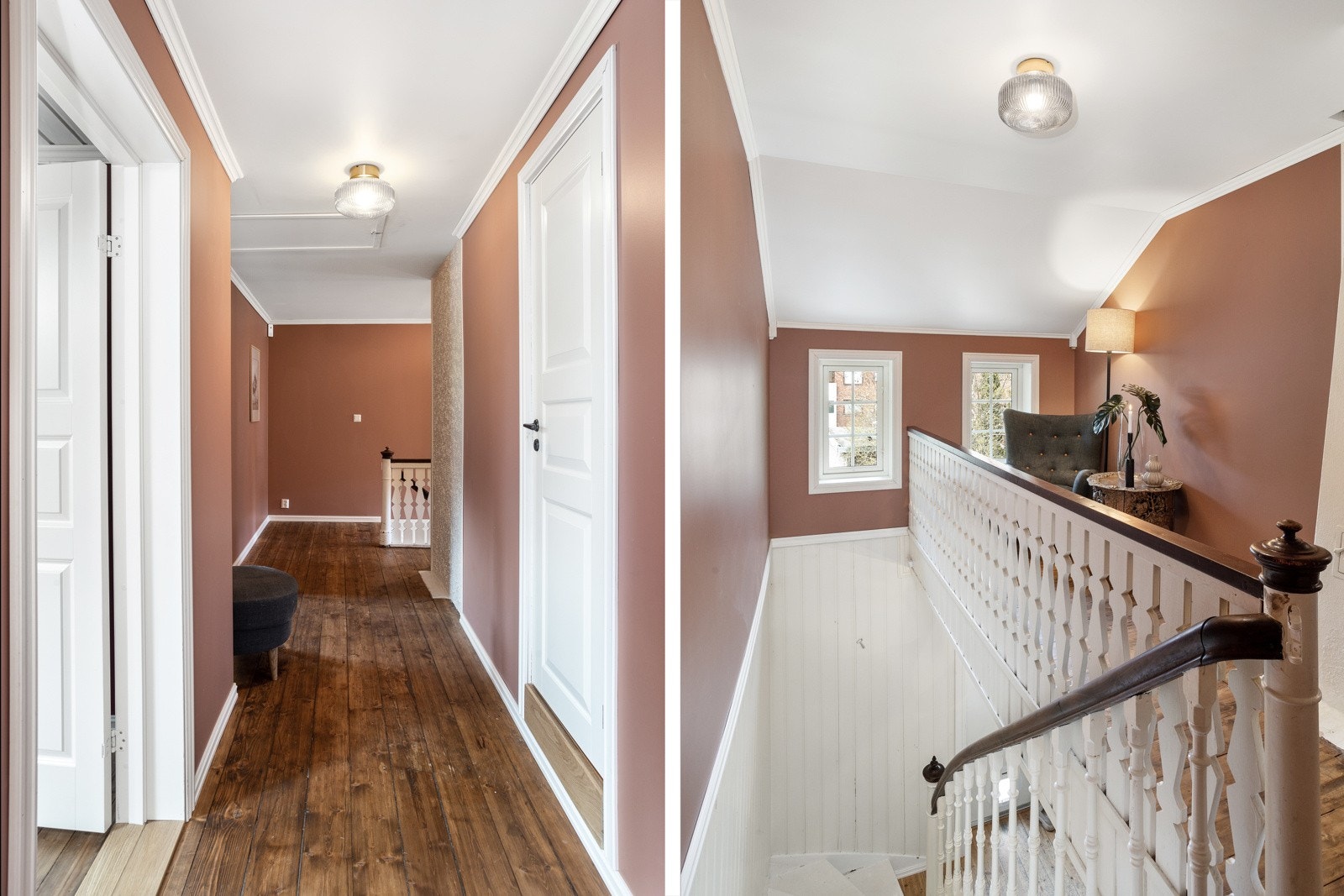 Gang som leder inn til 4 soverom og bad. Galleribilde