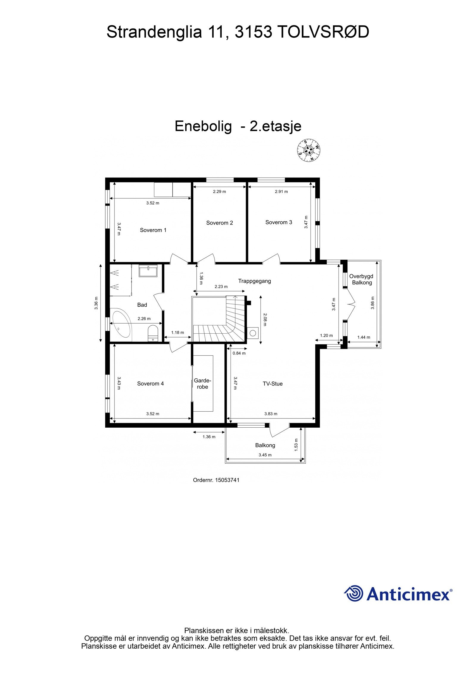 Gjør deg kjent med planløsningen i 2.etasje Galleribilde