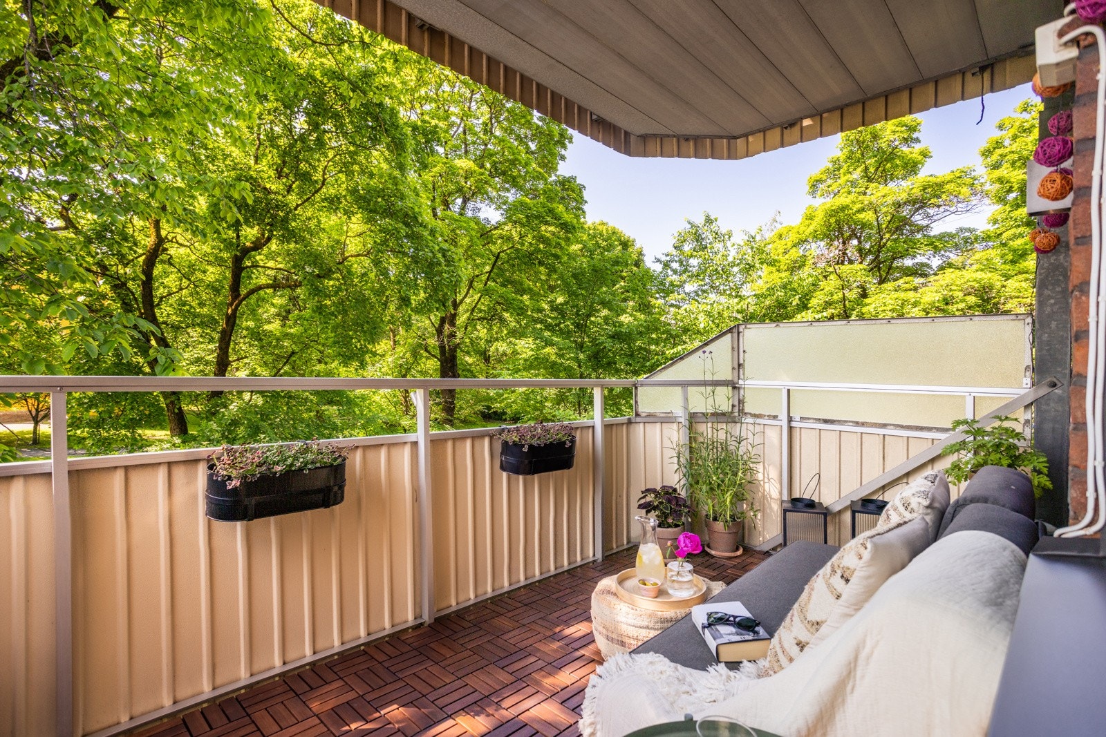 Balkong på 8 kvm med grønt utsyn. Galleribilde