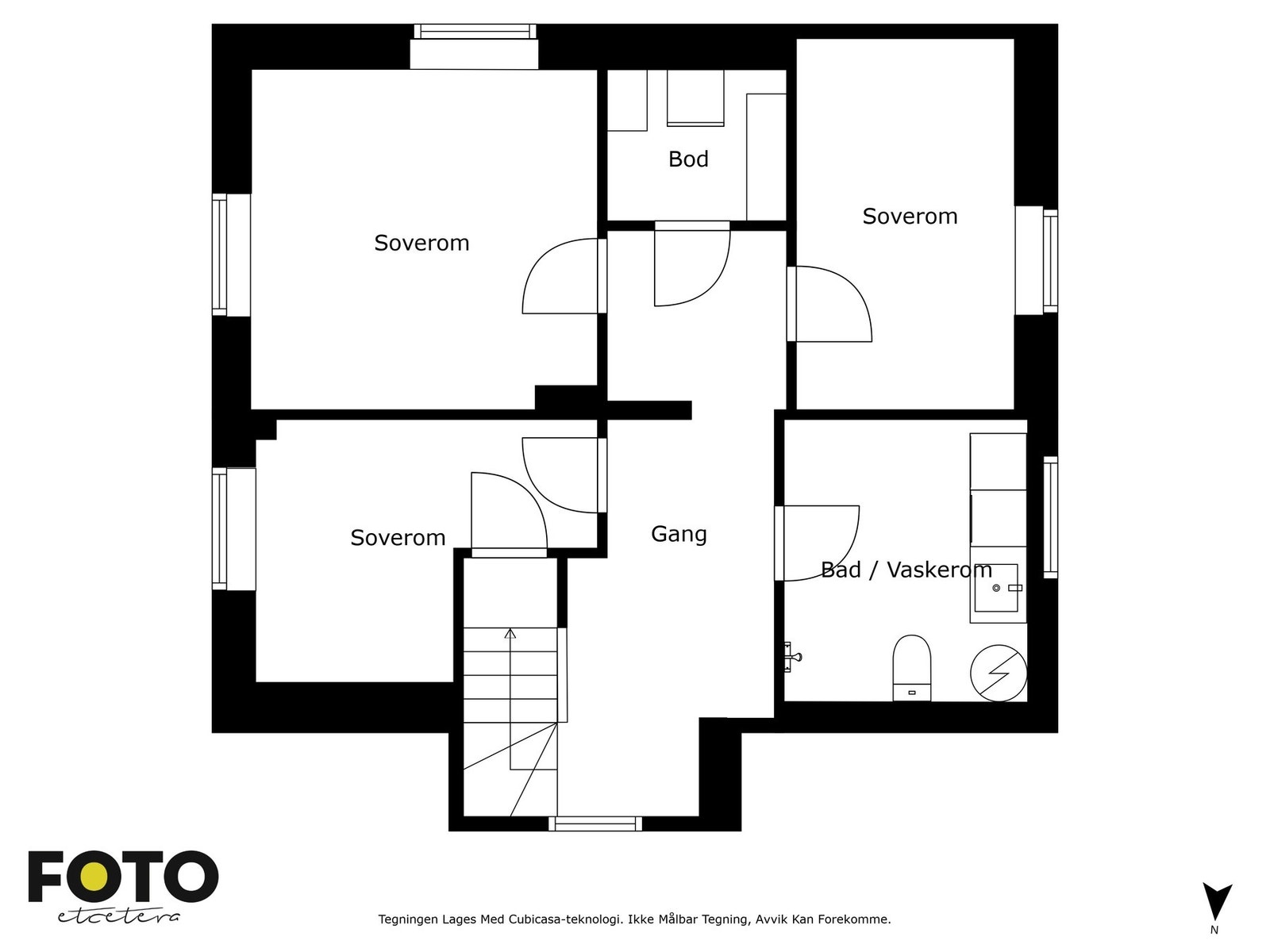 Boligen har også kjeller. Plantegning for kjelleren. Galleribilde