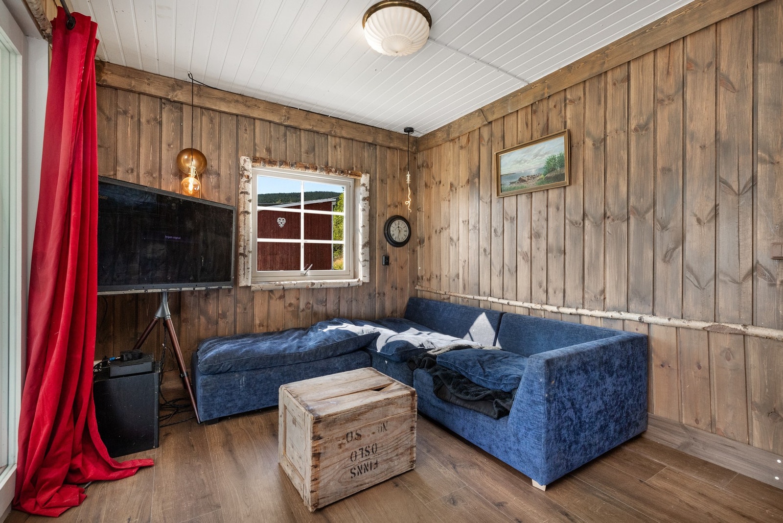 Beiset panel på veggene Galleribilde