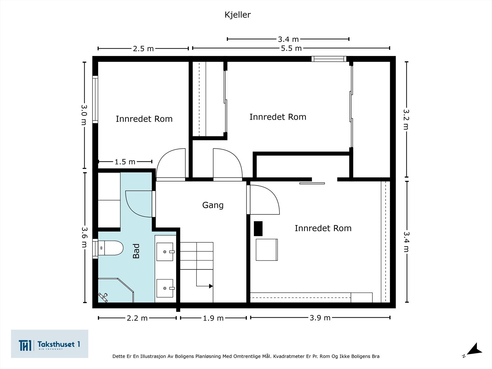 Plantegning - Kjeller. Galleribilde