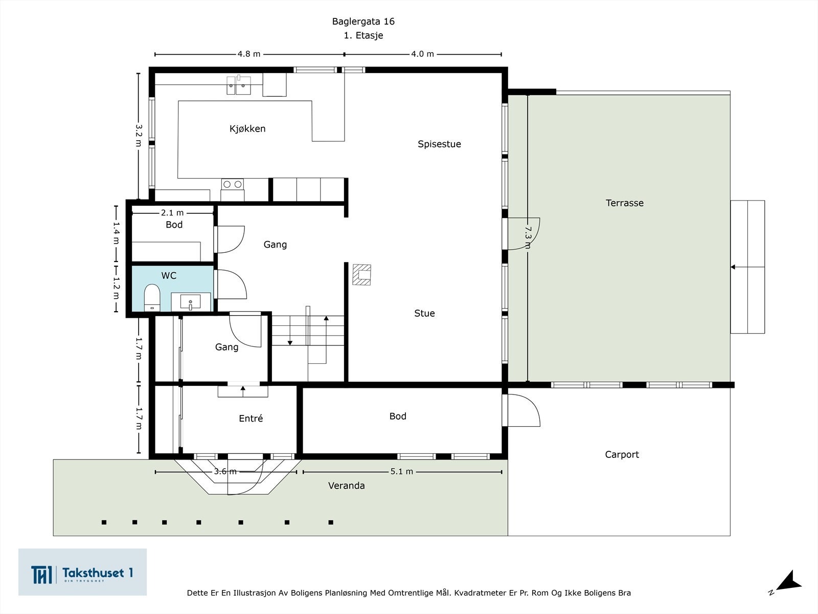 Plantegning - 1. etasje. Galleribilde