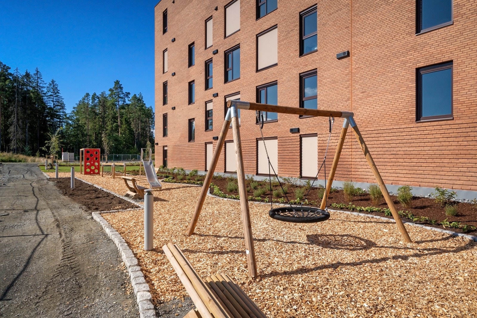 Beboere i Skogmo Park vil få tilgang til fullt møblert selskapslokale med overnattingsmulighet som kan leies til selskaper/samlinger og til overnattingsgjester Galleribilde