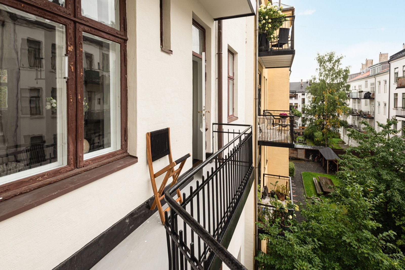 Fra vaskerommet er det ugang til brannbalkong Galleribilde