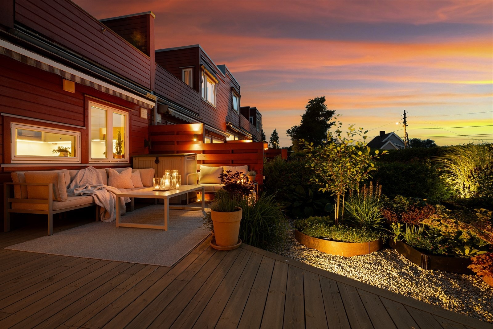 På kveldstid blir stemningen utendørs helt magisk! Galleribilde