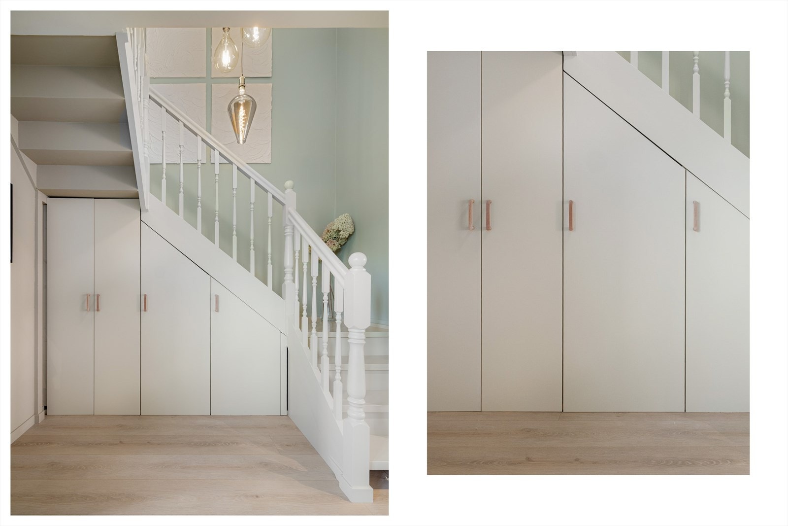 Det er smart ekstra oppbevaringsplass under trappen. Galleribilde