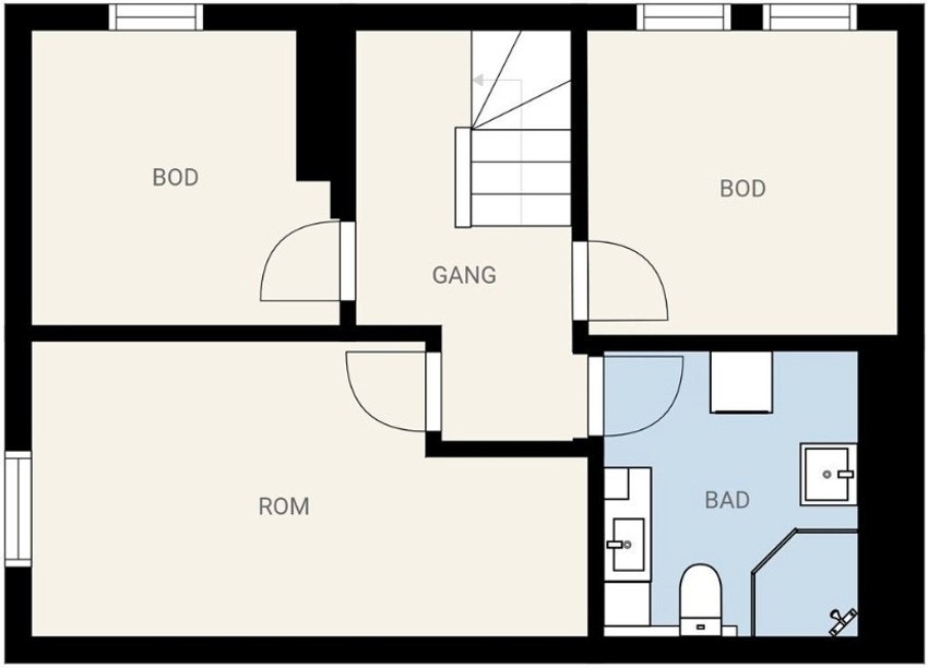 Plantegning U. etasje Galleribilde