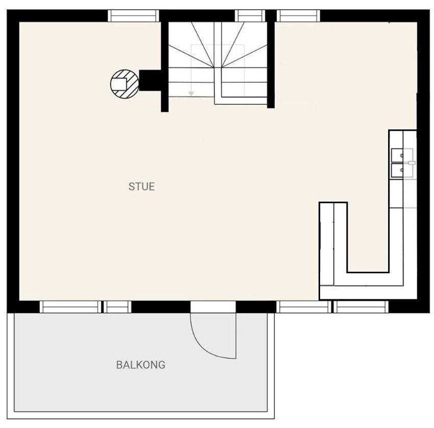 Plantegning 2. etasje Galleribilde
