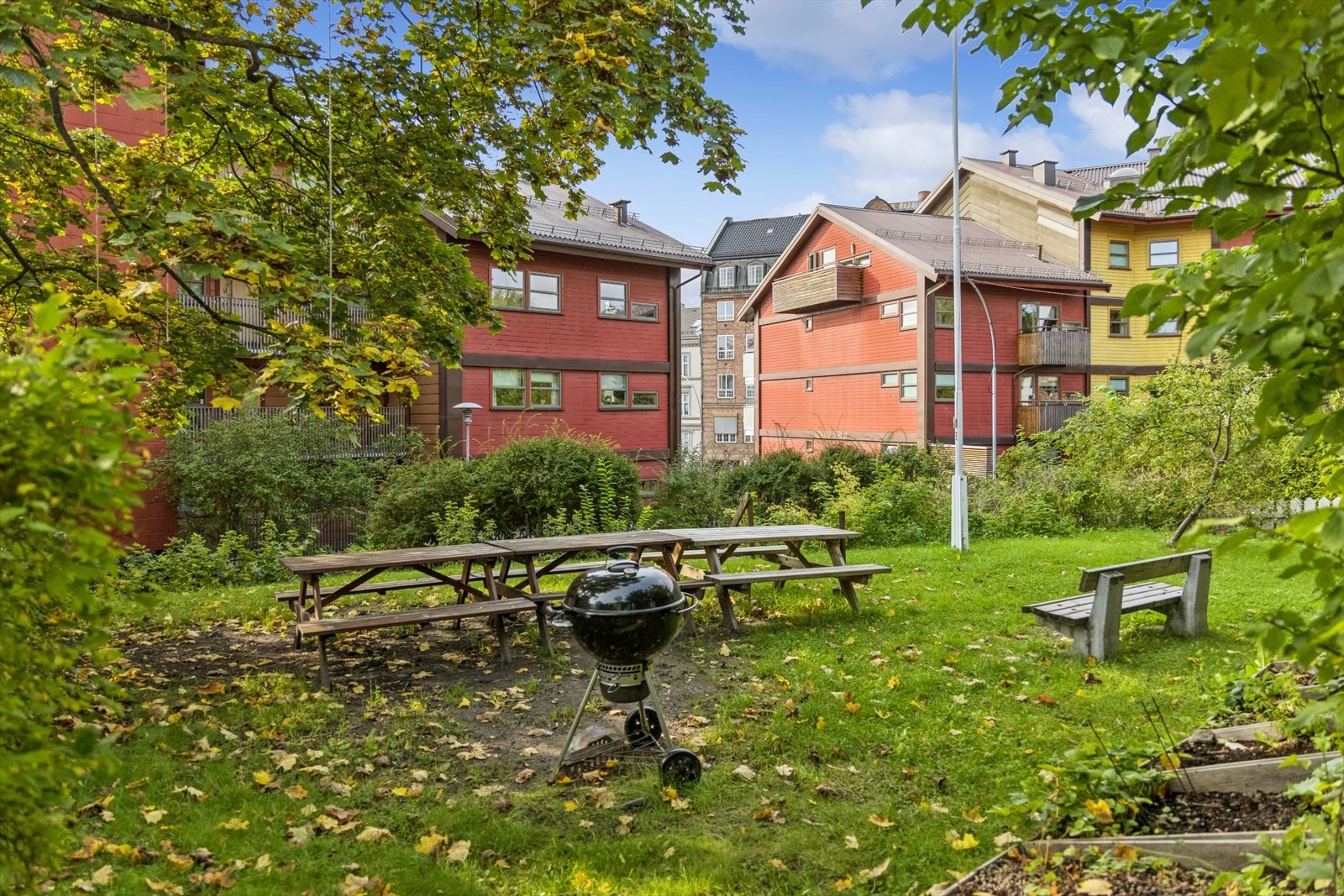 Det er i tillegg satt opp kullgrill til fellesbruk. Galleribilde