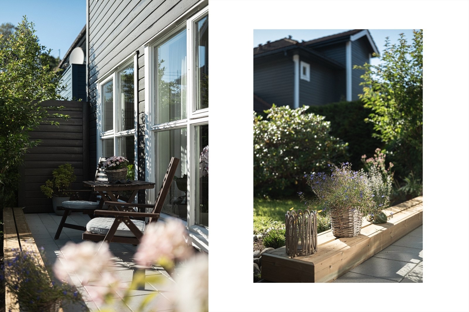 Det er tilrettelagt med ulike soner i hage Galleribilde