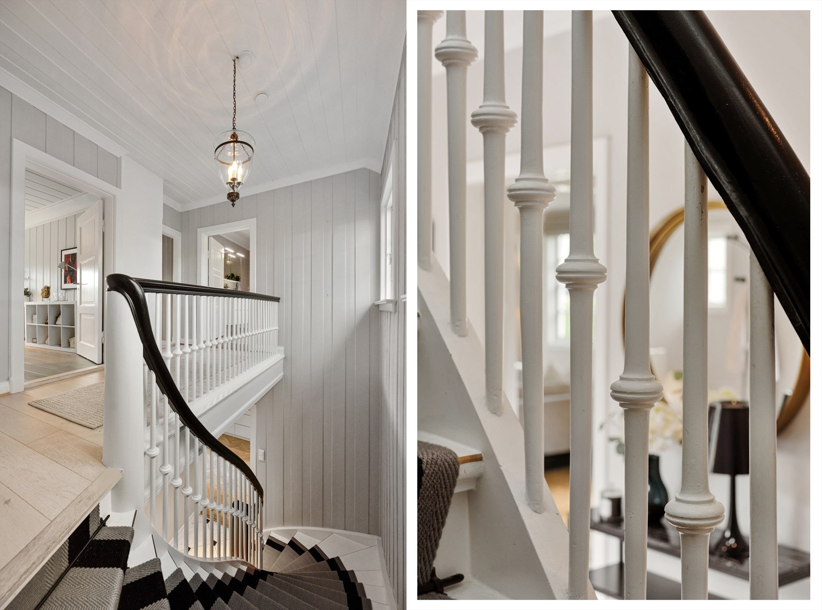 Alle overflater i 2.etasje er malt i 2025. Galleribilde