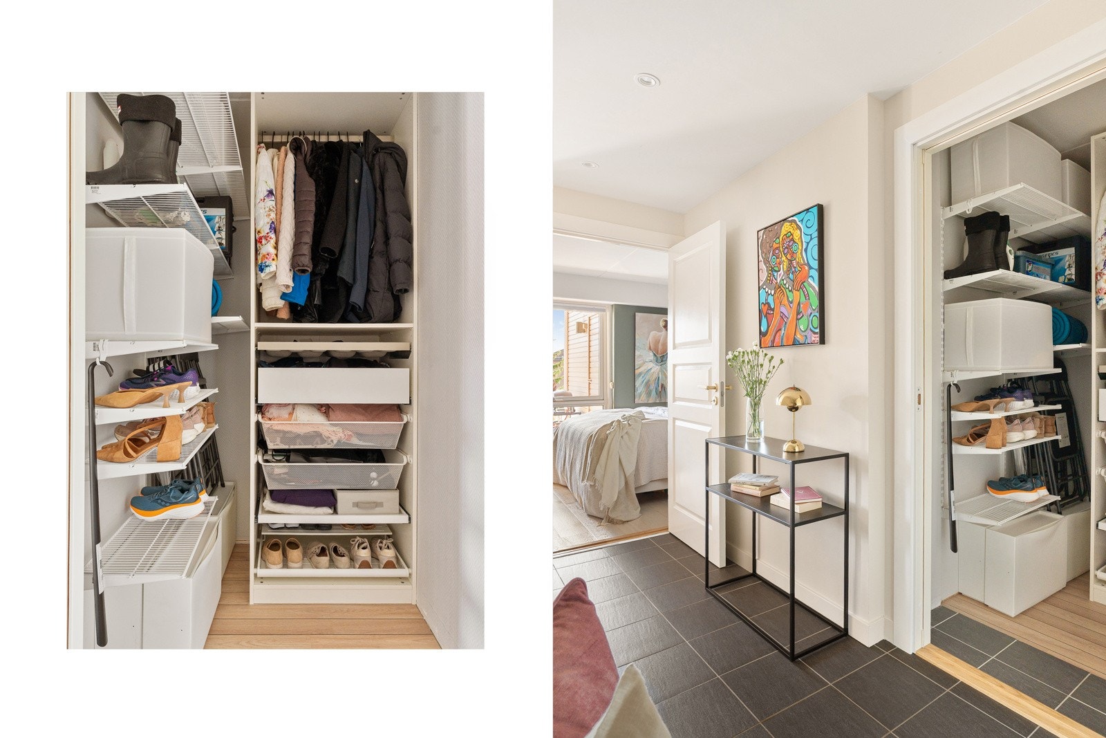 Gangen er tilknyttet en innvendig bod som gir gode lagringsmuligheter, i tillegg til utvendig bod på 2,2 kvm. Galleribilde