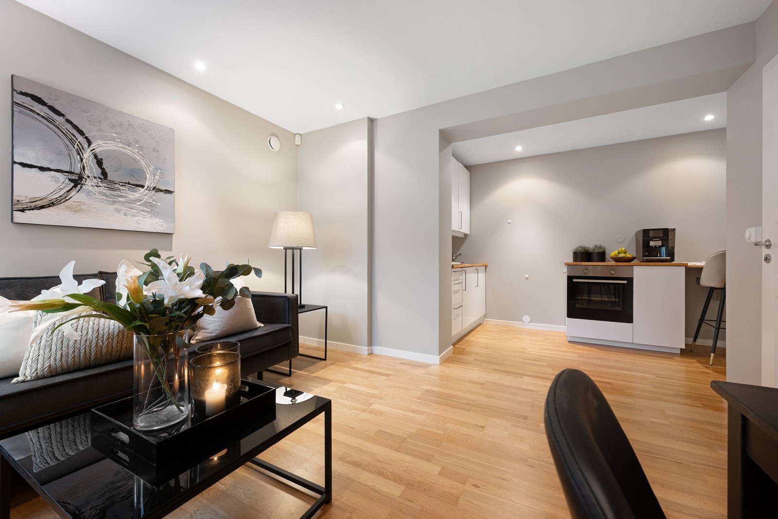 Peisestue som er gjort om til en hybel Galleribilde