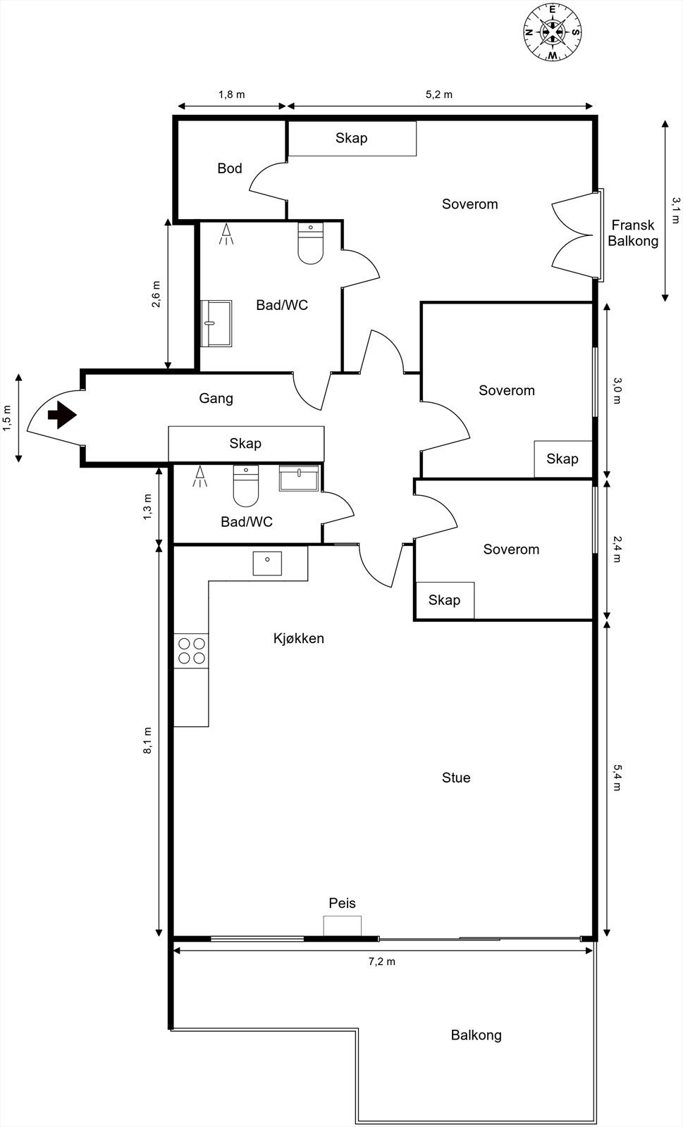 Plantegning Galleribilde